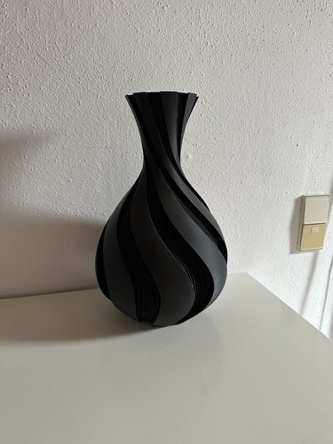 Moderne druck vase schwarz - 3d-druck,