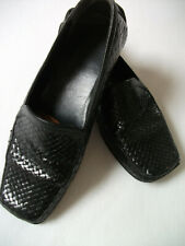 Stephane Kélian - exclusive Echtleder Slipper schwarz geflochten Gr.5,5neuw