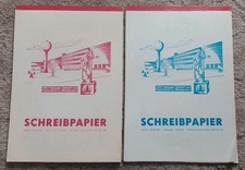 2× Schreibblock A4 liniert kariert DDR,VEB Freiberger Zellstoff und Papierfabrik