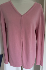 Elegante Strickjacke rosa  Gr. 44/46  Knopfleiste 