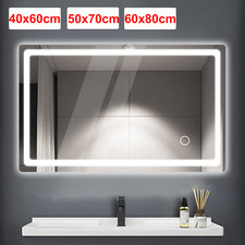 LED Badspiegel Badezimmerspiegel mit Beleuchtung Wandspiegel Lichtspiegel 60x80