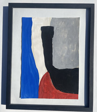 Roger Hilton Blau Rot Abstrakt