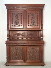 EF 1552 Prunkvolles Aufsatz-Buffet aus  massiv Nussbaum Frankreich um 1890