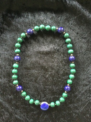 Halskette lapis lazuli und - lapis,