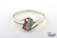 Rubin Smaragd Kristall Ring