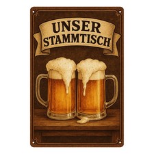 Bier stammtisch blechschild - bier,