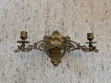 Alter Kerzenhalter Messing 2flammig Wandleuchter Wandhalter Klavier massiv