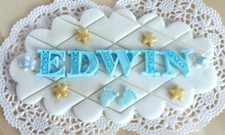 Baby"Namensschilder"Tortendeko
