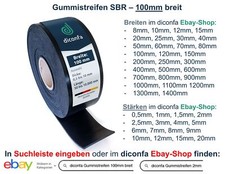 Gummistreifen 100mm 10cm breit