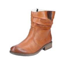 Rieker Damen Stiefelette Braun Boots Schuhe Warmfutter Z4180-22