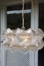 rare vintage kristall leuchtenbau gdr pusteblume lampe dandelion space age lamp