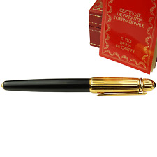 Cartier Pasha Füller 18 Karat M-Feder Gold Schwarz Vintage Classic TOP