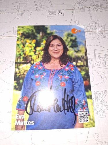 Autogrammkarte eva mattes - autogrammkarte, lena