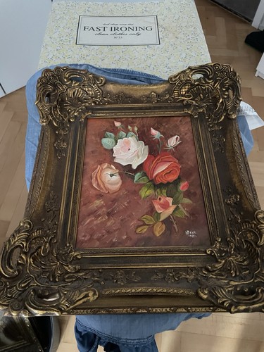 Gerahmtes bild rosen acryl - bild,