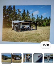 Vorzelt f. Wohnwagen. Kara Soplair. Uml.maß : 9,75-10 m. Größe 14, Tiefe 2,70 m.