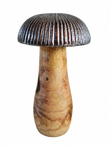 Pilz algrim metall silber - algrim, holz