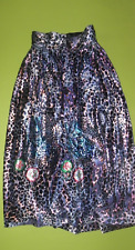 Vintage Einzelstück Maxirock Samtrock Boho Tiger Print  XS/S