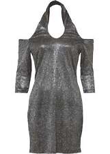 Neckholder-Kleid mit Glitzer