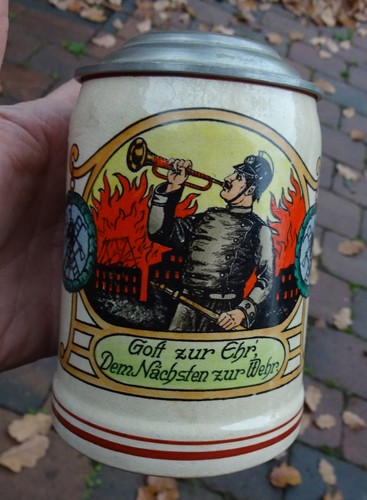 Bierkrug krug feuerwehr - , um