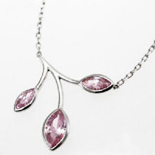 REFLEXION DIAMONDS Collier 925 Silber rhodiniert 2Zirkonia rosenquarzfarben 6703