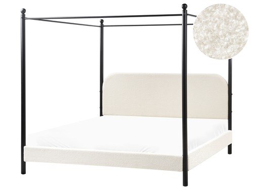Himmelbett metall bouclé - metall,