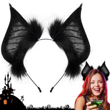 Fledermausohren Stirnband Gothic Women Stirnband für Halloween Fancy Cosplay