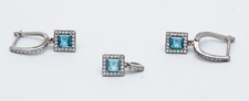 925 Silber Set mit Blauen Topas - ZRK2SET3 Schmuck Sale Angebot