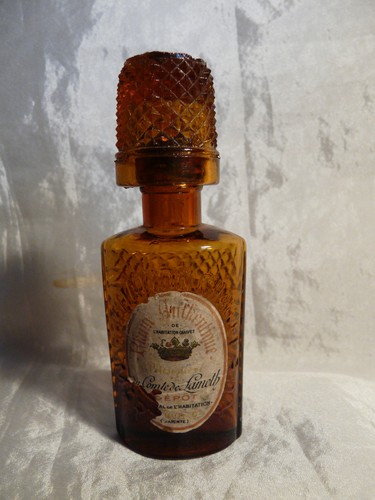 Bernsteinglas miniaturflasche - bernsteinglas,