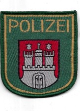 Polizei 1980er Abzeichen HAMBURG Patch Polizeiabzeichen Hansestadt Davidwache #b