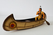 Schleich Indianer Kanu Bison