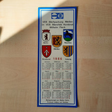 DDR Blechkalender 1986