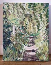Abstraktes Acryl auf Leinwand
