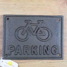Schild gusseisen parkhinweis - gusseisen,