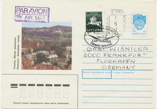 Litauen 1992 erstflug - litauen,