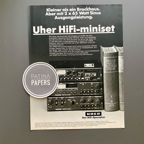 1978 uher hifi - uher, hifi-miniset