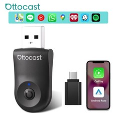 2025 Ottocast Mini USB Wireless CarPlay + Android Auto Adapter *One-Click Button