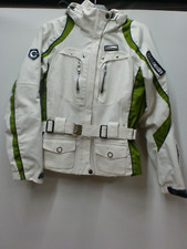 weiß-grüne Kapuzen Skijacke Gr. 38 von Goldwin