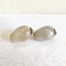 Vintage Silber Glas Ball Oval