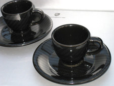 Porsche Espresso Tasse Carbon Fiber Look Carrera GT Espressotasse+Untertasse Set