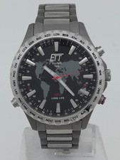 ETT  Herrenuhr,Titanuhr,GPS Zeitabgleich,Datumsanzeige,Leuchtzeiger,Uhr läuft,