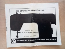 Privileg Zick-Zack-Nähmaschine Gebrauchsanweisung Modell 182/192, Bedienungsanl.