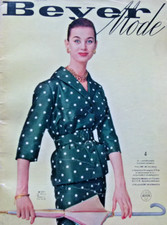 altes Modeheft Beyer Mode v. 1958 + Schnittmuster, schöne Sommerkleider