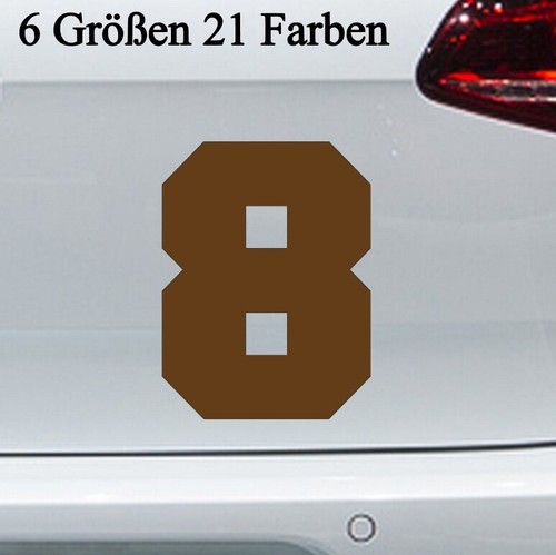 Trikot zahlenaufkleber acht - trikot, 8