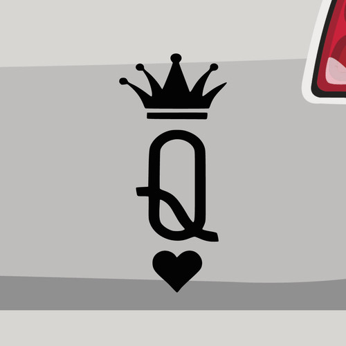 Aufkleber queen herz krone - queen,