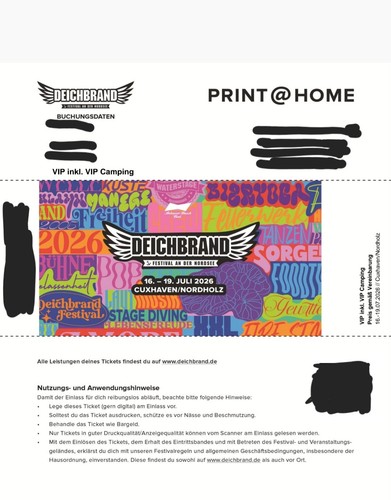 Deichbrand festival 2026 - 2x,