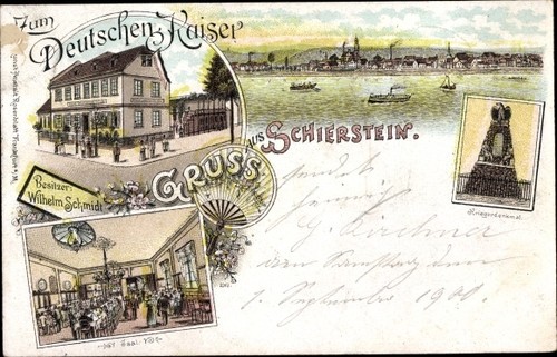 Litho schierstein wiesbaden - schierstein, in