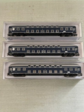 Hobbytrain Spur N Doppelstock- wagen-Set 22010 blau 3-tlg. mit Speisewagen