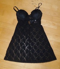 H&M Kleid Strapskleid Gogo Kleid Minikleid Dessous Push up BH Kleid XS/S 34/36