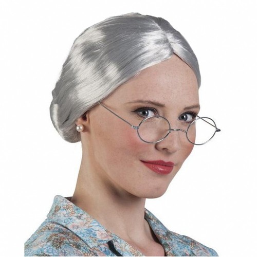Oma perücke grau - oma,