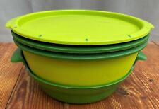 Tupperware® 101° MicroGourmet Dampfgarer Mikrowelle grün + Original Kochbuch